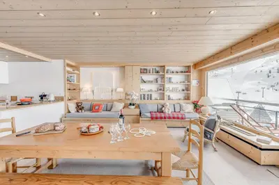 Coin salon dans l'établissement Résidence Ducs De Savoie - Appartement 3, proche des pistes,commerce, vue lac MAE-7214