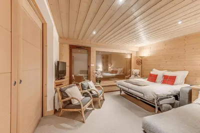 Un ou plusieurs lits dans un hébergement de l'établissement Résidence Ducs De Savoie - Appartement 3, proche des pistes,commerce, vue lac MAE-7214
