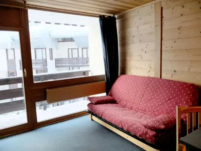 Coin salon dans l'établissement Résidence 2100b - Studio confortable·Proches de pistes·Balcon MAE-2264