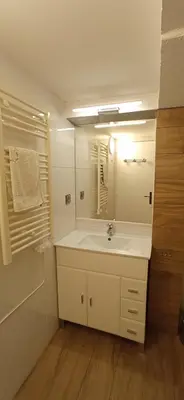Salle de bains dans l'établissement Randonnée Vanoise