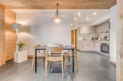 Cuisine ou kitchenette dans l'établissement Cosy apartment 2 - 6 persons
