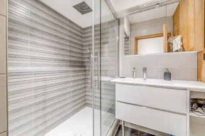 Salle de bains dans l'établissement Cosy apartment 2 - 6 persons