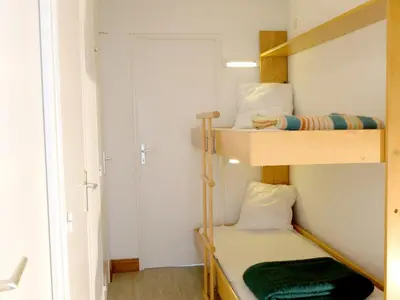 Un ou plusieurs lits dans un hébergement de l'établissement Appartement lumineux proche pistes, balcon, animaux admis - FR-1-502-509