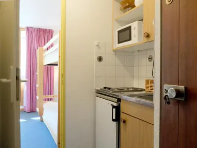 Cuisine ou kitchenette dans l'établissement Studio lumineux à Tignes, près des pistes, animaux admis - FR-1-502-519