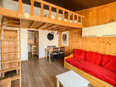 Coin salon dans l'établissement Résidence Sefcotel - Studio mezzanine·Proche des pistes et commerces MAE-0834