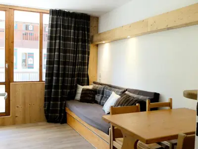 Coin salon dans l'établissement Résidence Rond Point Des Pistes B - Appartement confortable·Proches de pistes·Balcon MAE-4604