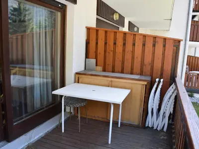 Balcon ou terrasse dans l'établissement Studio plein sud 4 pers, proche centre, terrasse - FR-1-464-216