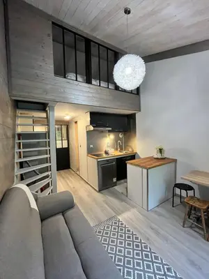 Cuisine ou kitchenette dans l'établissement Le Petit Chalet Addicted to Paradise