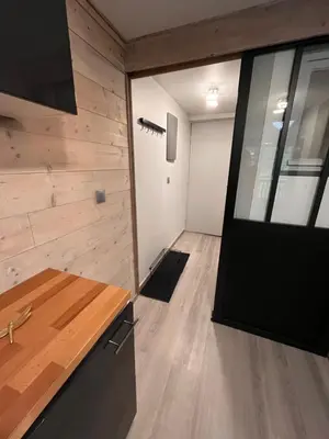 Cuisine ou kitchenette dans l'établissement Le Petit Chalet Addicted to Paradise