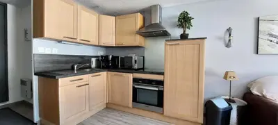 Cuisine ou kitchenette dans l'établissement Résidence Aiguille Grive Bat Iii - Appartement 3 pièces 6 personnes en duplex, skis aux pieds, dans le village de Charmettoger à Arc 1800 MAE-6944