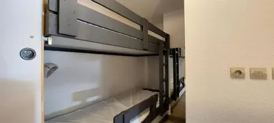 Un ou plusieurs lits superposés dans un hébergement de l'établissement Résidence Aiguille Grive Bat Iii - Appartement 3 pièces 6 personnes en duplex, skis aux pieds, dans le village de Charmettoger à Arc 1800 MAE-6944