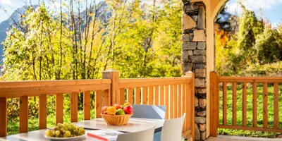 Balcon ou terrasse dans l'établissement Résidence Les Alpages - 3 Pièces pour 6 Personnes MAE-3924