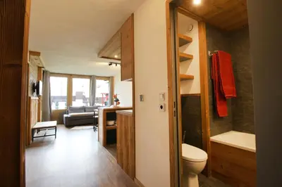 Un ou plusieurs lits dans un hébergement de l'établissement MyHome - Très beau T2 plein centre Tignes Val Claret