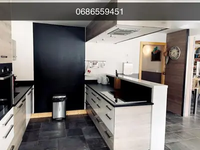 Cuisine ou kitchenette dans l'établissement Beaver Creek appartement 12 Personnes à Val Cenis