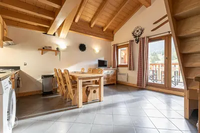 Télévision ou salle de divertissement dans l'établissement Le Marteen’s appartement pour 6 personnes à Val Cenis