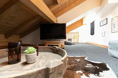 Télévision ou salle de divertissement dans l'établissement Le Marteen’s appartement pour 6 personnes à Val Cenis