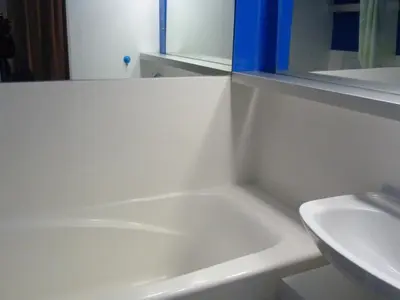 Salle de bains dans l'établissement Appartement cosy 2 pièces pour 5 pers. à Arc 1800, proche pistes - FR-1-411-895