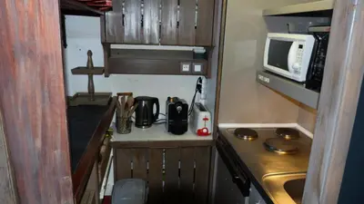 Cuisine ou kitchenette dans l'établissement Résidence Archeboc - Appartement 2 pièces 5 personnes à Arc 1800 proche des pistes dans le quartier de Charmettoger MAE-7394