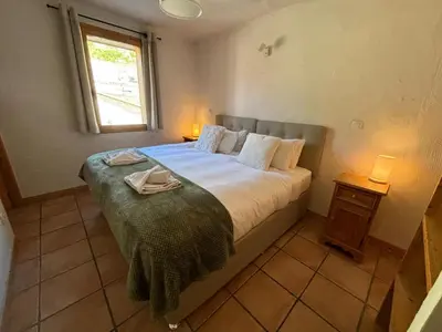 Un ou plusieurs lits dans un hébergement de l'établissement Montagnard - 4 bedroom apartment with stunning views