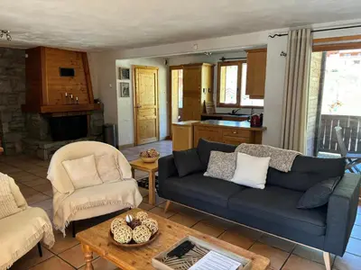 Coin salon dans l'établissement Montagnard - 4 bedroom apartment with stunning views