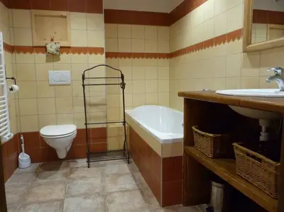 Salle de bains dans l'établissement Les 4 saisons - luxury 3-bed apt with sauna
