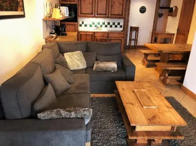 Coin salon dans l'établissement Chataigne, cosy 3 bedroom apartment with great views