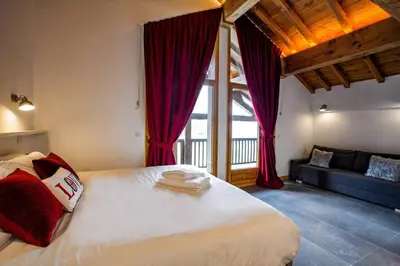 Un ou plusieurs lits dans un hébergement de l'établissement Toulouse - 3 bedroom apt close to the slopes with log fire