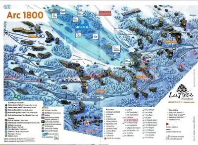 Plan de l'établissement Arc 1800 - Studio 5p - Réservations du Samedi au Samedi uniquement