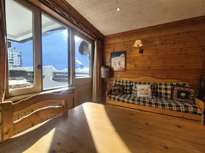 Coin salon dans l'établissement Résidence Hameau De Toviere - Appartement rénové · Proche des pistes MAE-3664