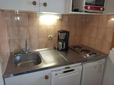 Cuisine ou kitchenette dans l'établissement Paradiski proche pistes vallandry
