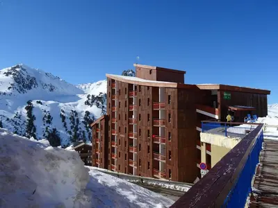 Plan de l'établissement Studio pour 3 au centre d'Arc 2000 avec balcon - FR-1-411-893