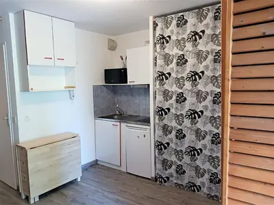 Plan de l'établissement Studio pour 3 au centre d'Arc 2000 avec balcon - FR-1-411-893