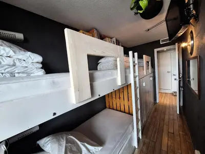 Un ou plusieurs lits dans un hébergement de l'établissement Résidence Tournavelles - Charmant appartement 2 pièces 5 personnes au pied des pistes et des commerces, proche de l'ESF et de la garderie dans le village MAE-6964