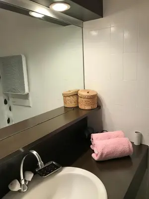 Salle de bains dans l'établissement Tignes : cocon luxueux au pied des pistes