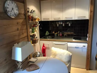 Cuisine ou kitchenette dans l'établissement Tignes : cocon luxueux au pied des pistes