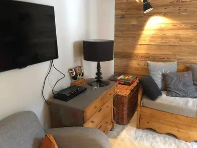 Coin salon dans l'établissement Tignes : cocon luxueux au pied des pistes