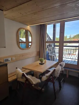 Balcon ou terrasse dans l'établissement Arcs 1800: 5/6 people Ski Studio view Mont Blanc