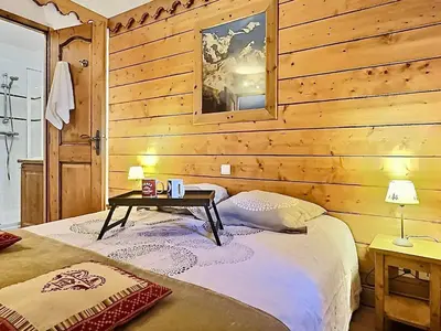 Un ou plusieurs lits dans un hébergement de l'établissement Confortable 4 pièces à Tignes Val Claret pour 8 pers. - FR-1-411-884