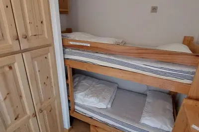 Un ou plusieurs lits dans un hébergement de l'établissement Paradiski ski au pied vallandry