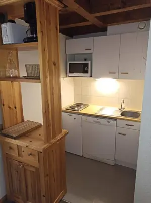 Cuisine ou kitchenette dans l'établissement Paradiski ski au pied vallandry