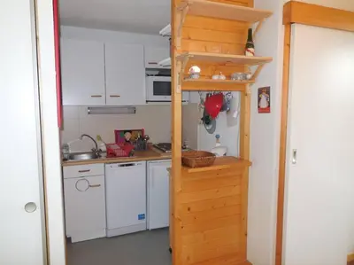 Cuisine ou kitchenette dans l'établissement Paradiski ski au pied vallandry