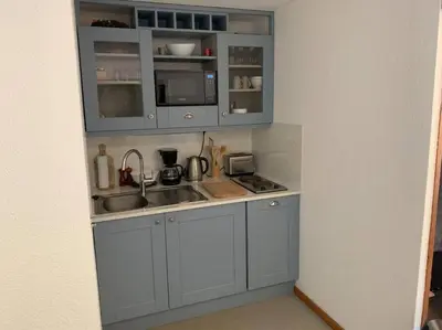 Cuisine ou kitchenette dans l'établissement Paradiski ski au pied vallandry
