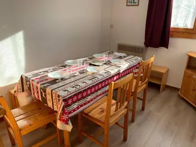 Un ou plusieurs lits dans un hébergement de l'établissement Paradiski ski au pied vallandry