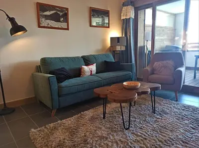 Coin salon dans l'établissement Paradiski nouveau, calme et ensoleillé vallandry