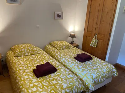 Un ou plusieurs lits dans un hébergement de l'établissement Résidence les Alpages - Appartement Boule de neige - 3 pièces 6 personnes