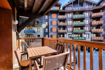 Balcon ou terrasse dans l'établissement Résidence Les Arcs 1950 Le Village - maeva Home - Appartement 2 pièces 4 personnes - Prestige MAE-0204