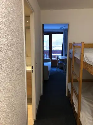 Un ou plusieurs lits dans un hébergement de l'établissement Studio Tignes Val Claret