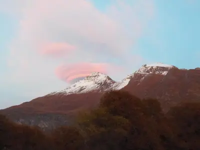 Vue générale sur la montagne ou vue sur la montagne depuis l'appartement