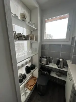 Cuisine ou kitchenette dans l'établissement BELLE PLAGNE - Appartement 6 personnes sur les pistes