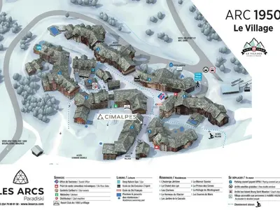Plan de l'établissement Duplex au pied des pistes avec espace détente - FR-1-686-34